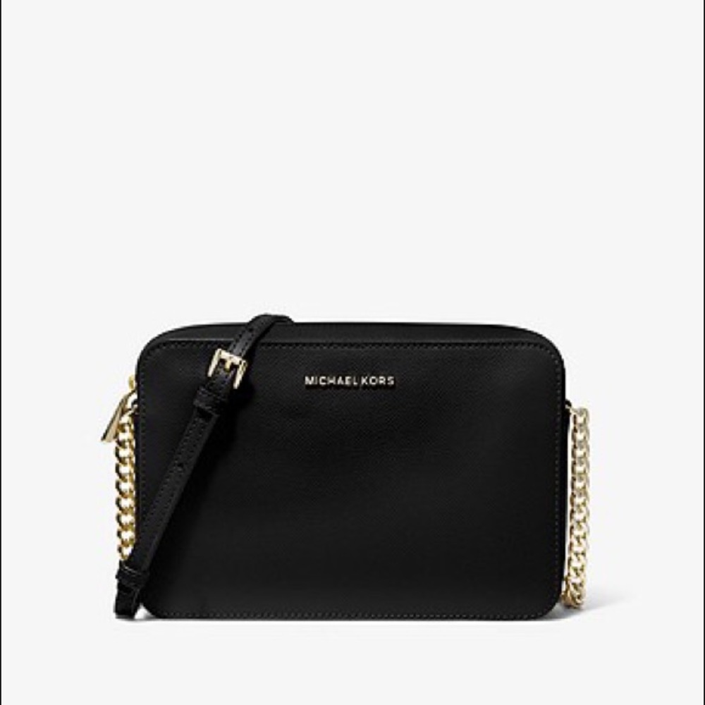 Jet Set Large Saffiano Leather Crossbody Bag